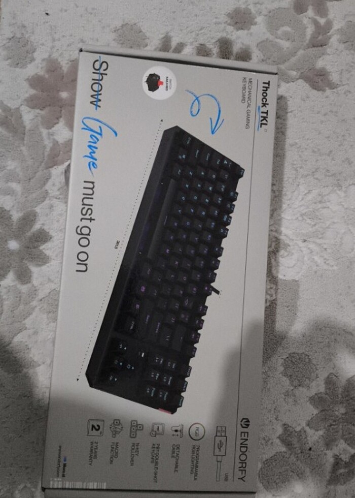 Endorfy thock TKL KLAVYE KEYBOARD - Görsel 2