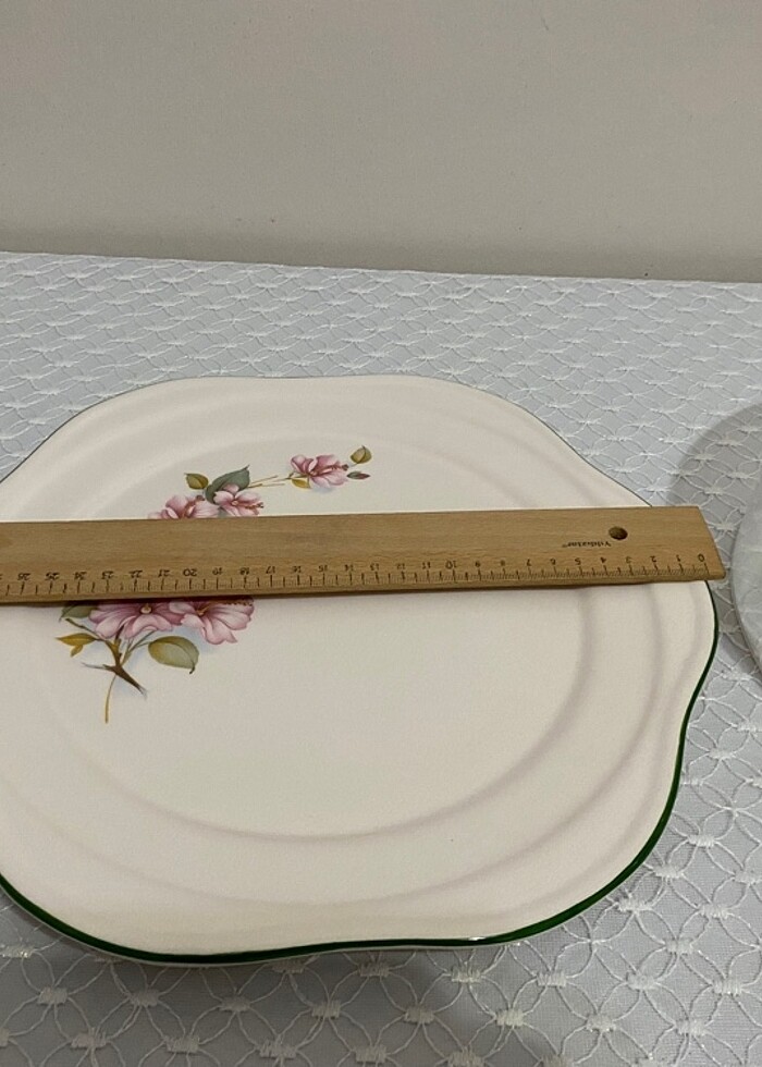 Vintega çok güzel İtalyan  porselen kek fanusu - Görsel 4