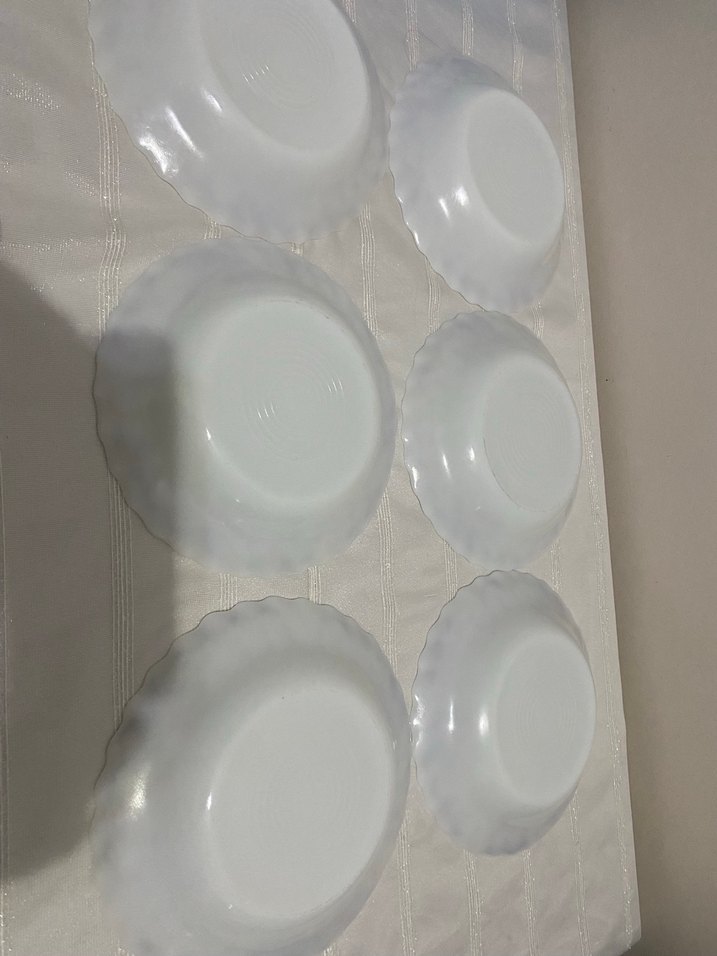 INDOPAL  marka ,Çiçek Desenli Beyaz Porselen Tabak Seti - Görsel 3