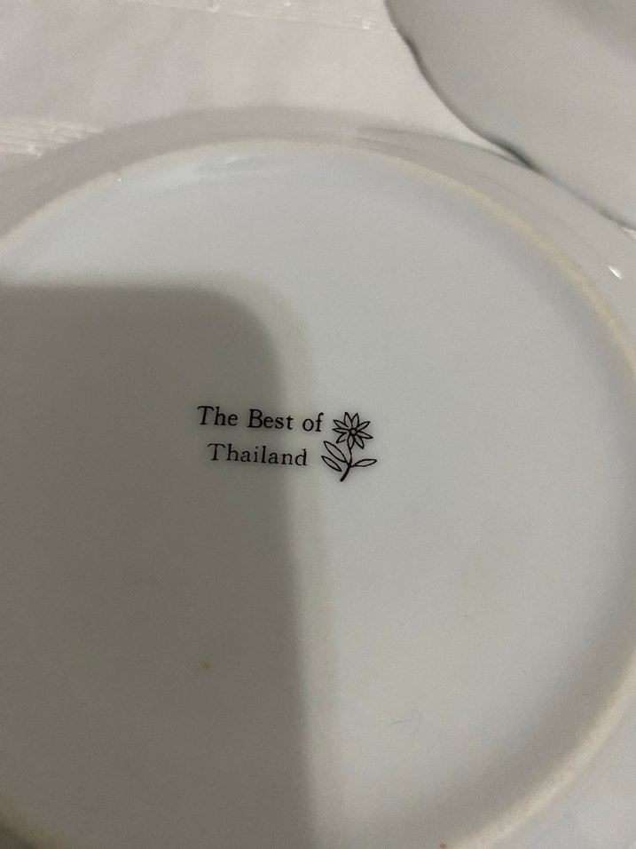 The Best of Thailand marka , Desenli Beyaz Tabak Seti - Görsel 3