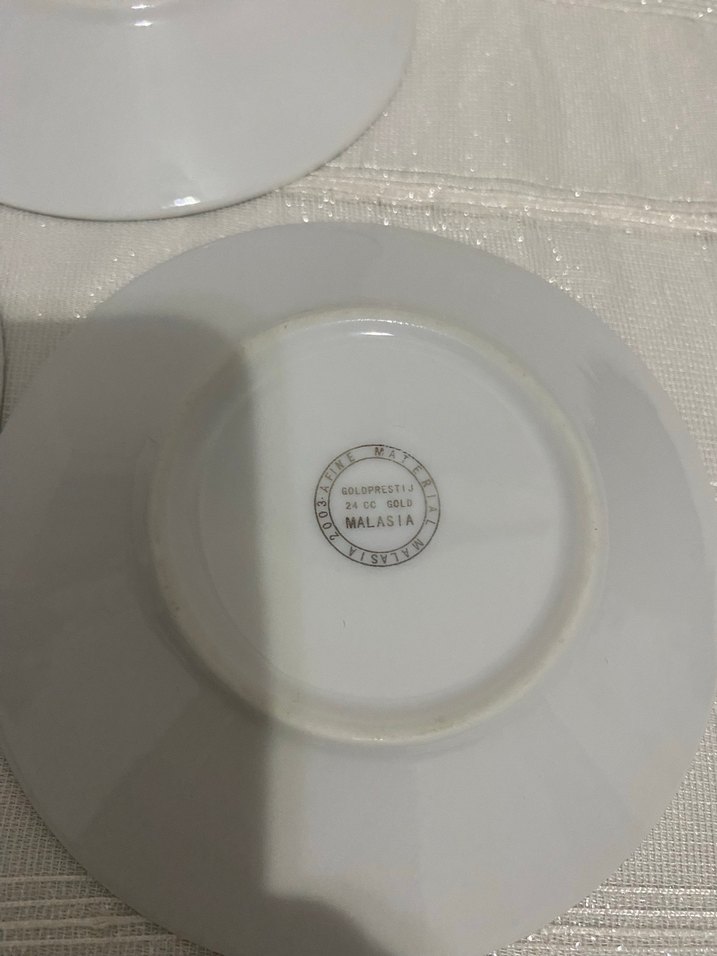 Modern Klasik Gri  porselen fincan Tabak Seti - Görsel 3