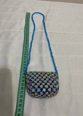 Boncuk İşlemeli Renkli Bohem çocuk  Çanta - Görsel 4