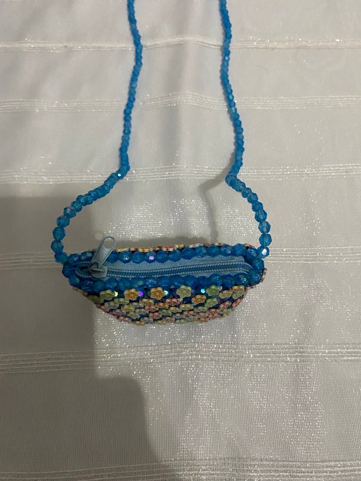 Boncuk İşlemeli Renkli Bohem çocuk  Çanta - Görsel 2