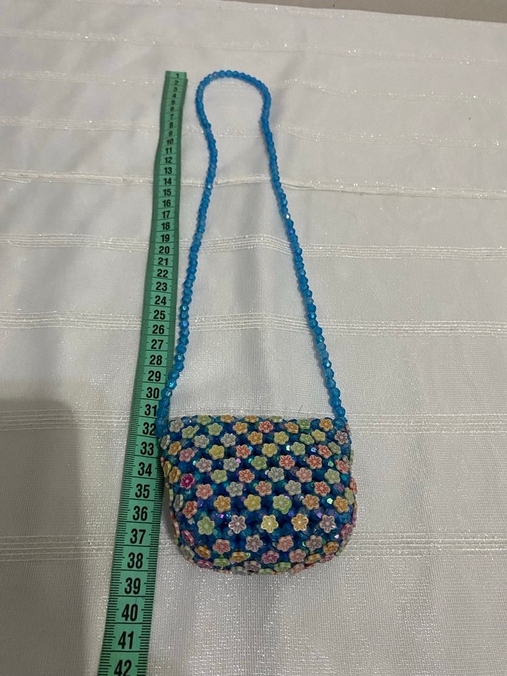 Boncuk İşlemeli Renkli Bohem çocuk  Çanta - Görsel 4