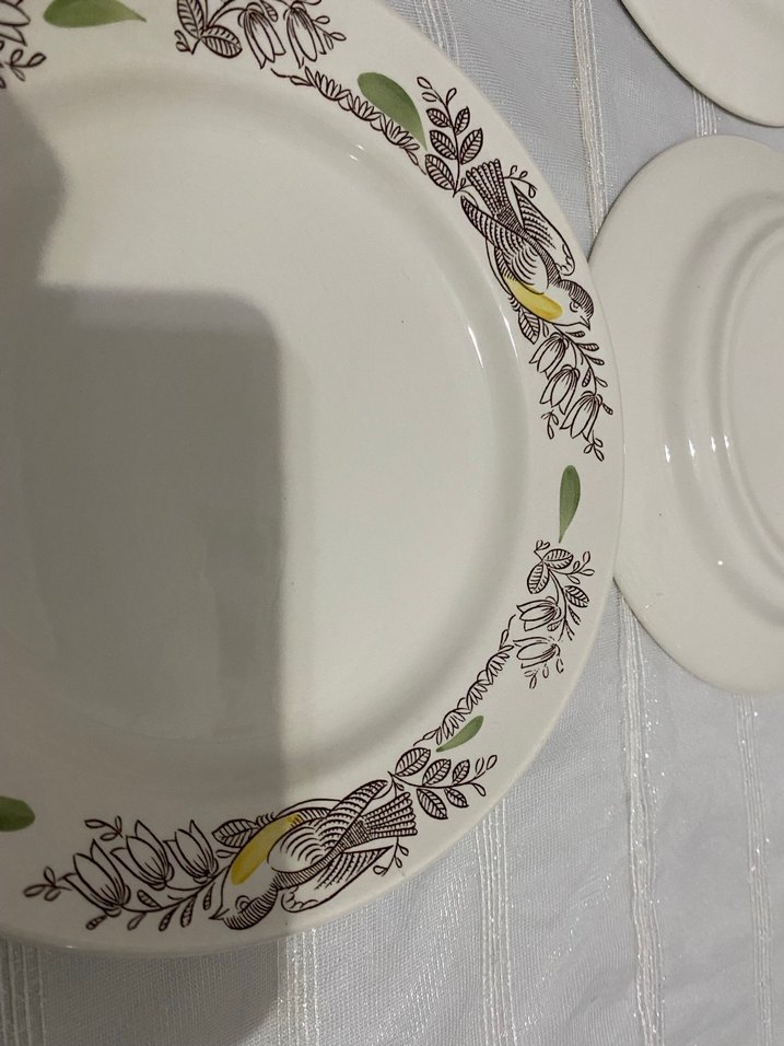 Vintega , Kuş Desenli Yemek Tabağı Seti 5'li - Görsel 3