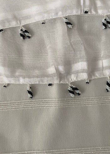 Tığ işi boncuk oyalı baş örtüsü - Görsel 3