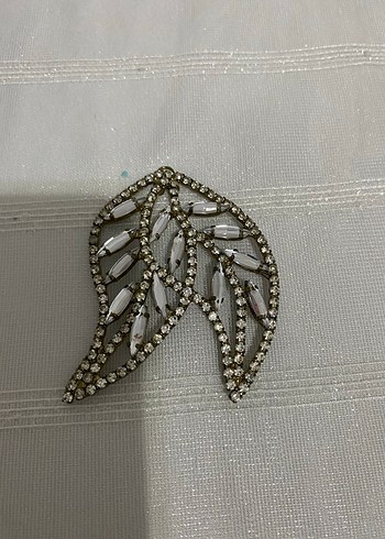 Payetli Vintage Yaprak Saç Aksesuarı veya kolye ucu olur - Görsel 2