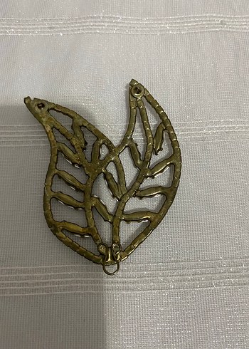 Payetli Vintage Yaprak Saç Aksesuarı veya kolye ucu olur - Görsel 3