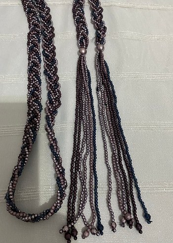 Uzun Çok Renkli Boncuklu Bohem Kadın Kolye - Görsel 2