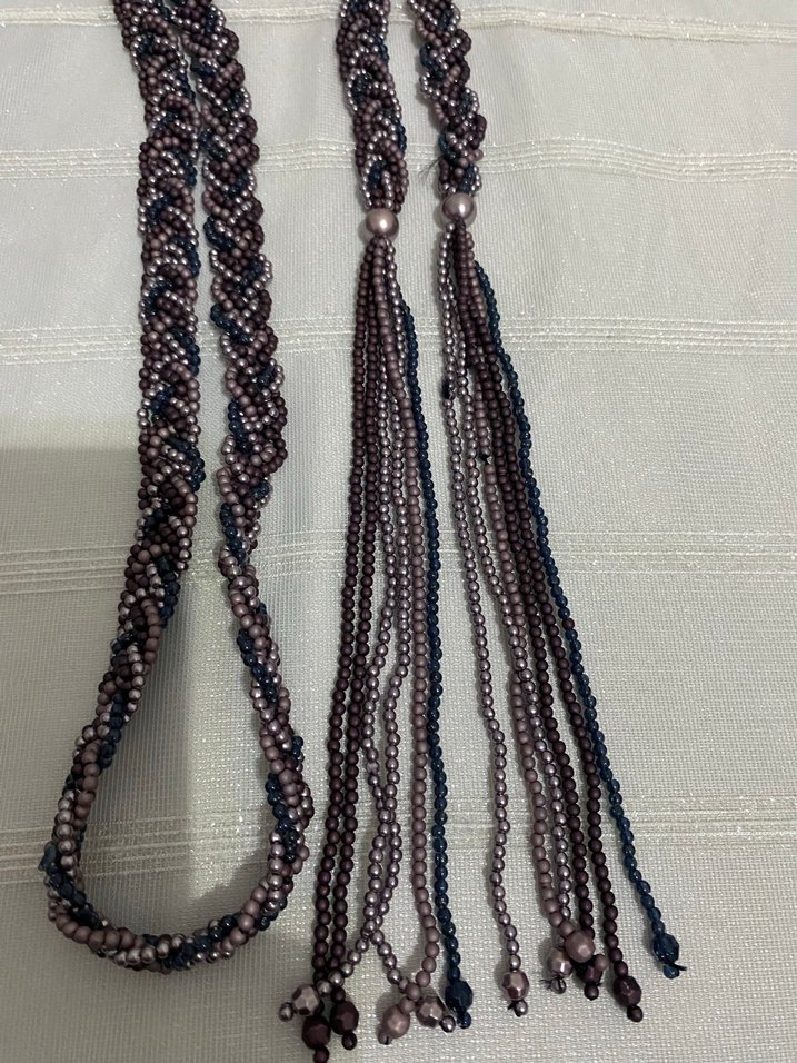 Uzun Çok Renkli Boncuklu Bohem Kadın Kolye - Görsel 2