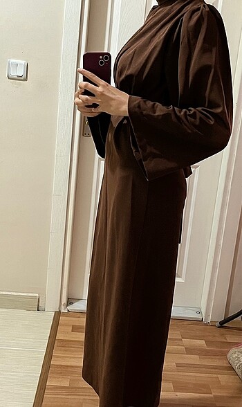 Diğer Kahverengi Elbise Tesettür