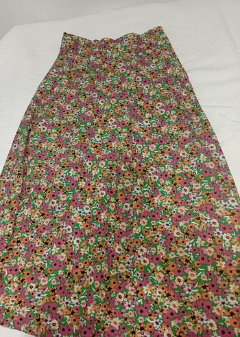 Bohem Çok Renkli Midi Etek - Görsel 2