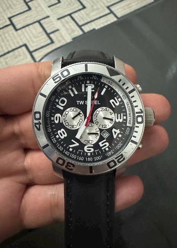 TW Steel Siyah Deri Analog Kol Saati