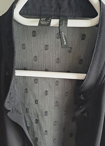 Mango MNG Suit siyah transparan gömlek