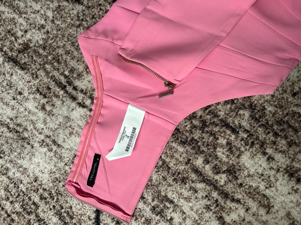 Pembe Kürklü Straplez Kadın Büstiyer - Görsel 2