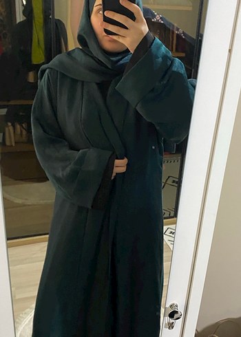 Uzun Siyah Kadın Rahat Kesim abaya+şal - Görsel 8