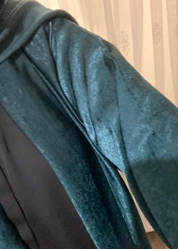 Uzun Siyah Kadın Rahat Kesim abaya+şal - Görsel 11