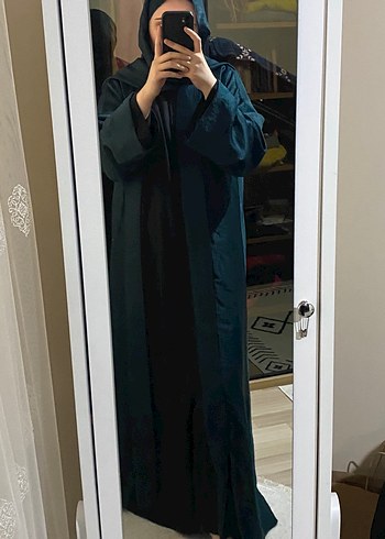 Uzun Siyah Kadın Rahat Kesim abaya+şal - Görsel 17