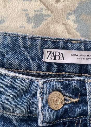 Gri Mavi Rahat Kesim Midi Kadın Kot Pantolon - Görsel 4