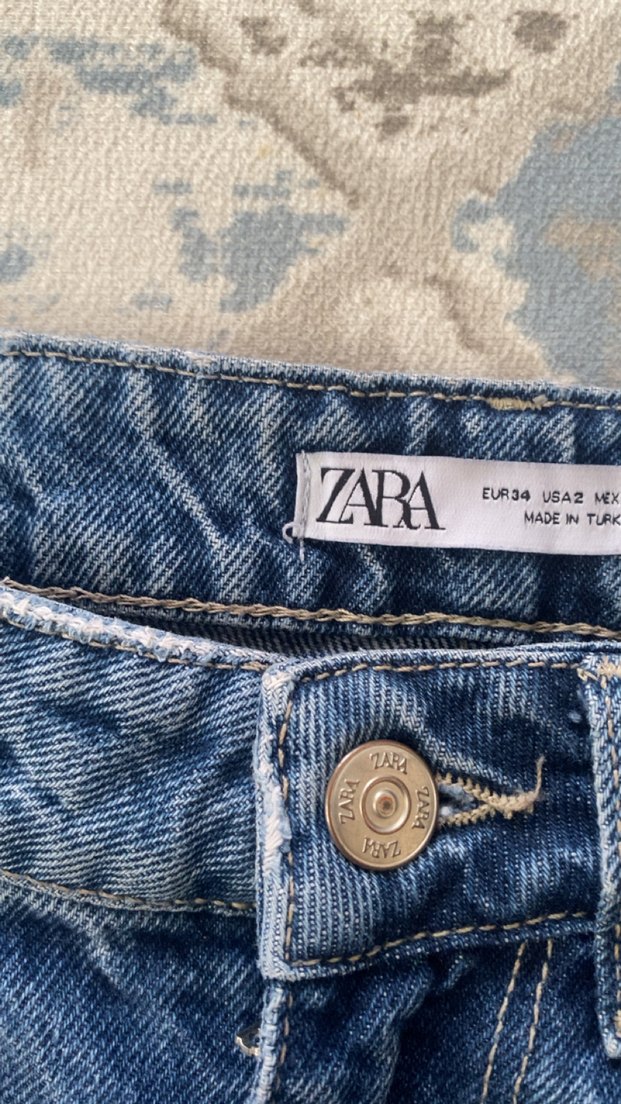 Gri Mavi Rahat Kesim Midi Kadın Kot Pantolon - Görsel 4