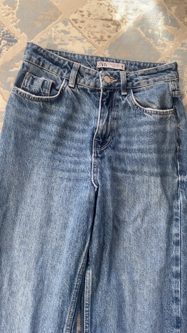 Gri Mavi Rahat Kesim Midi Kadın Kot Pantolon - Görsel 2