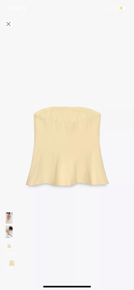 Bej Straplez Mini Elbise - Görsel 2