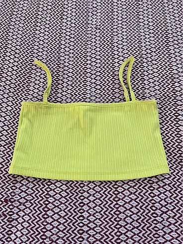 neon sarı crop