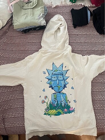 l Beden beyaz Renk erkek rick and morty sweatshirt