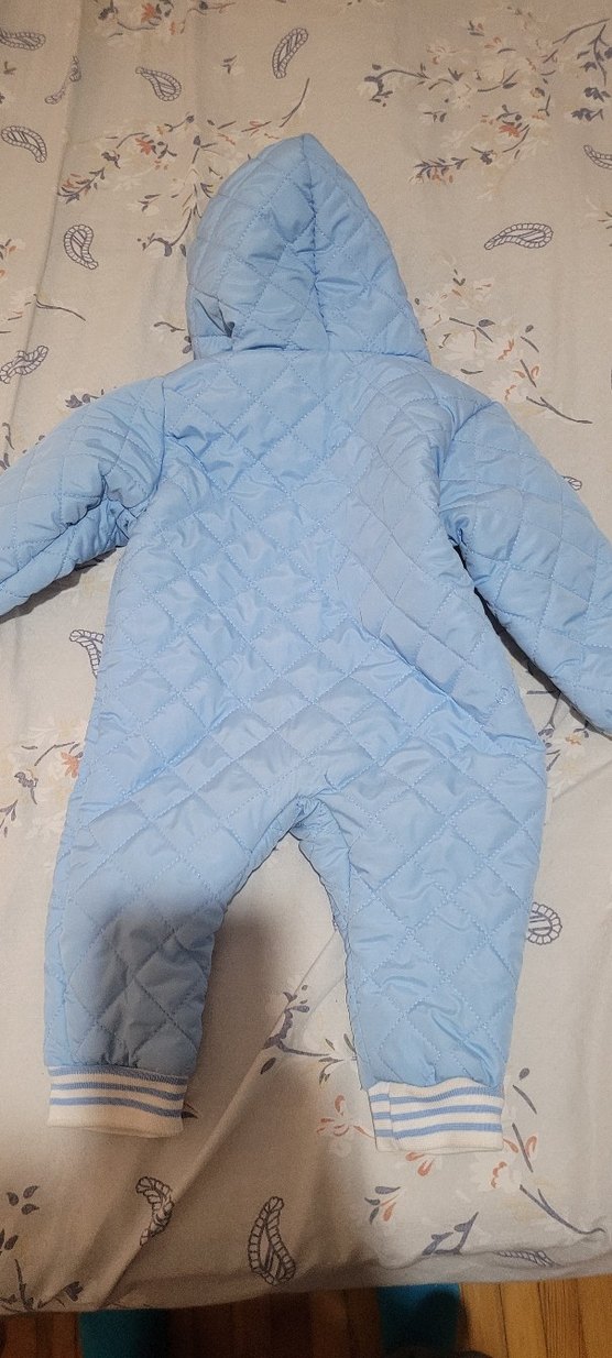 Mavi Kürklü Bebek Tulumu - Görsel 2