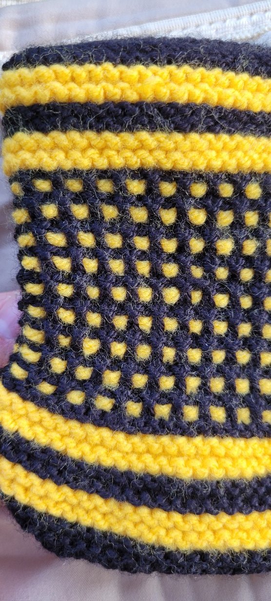 Sarı-Siyah Örgü kadın patik örme 36-37-38 ayaklara uygun - Görsel 4