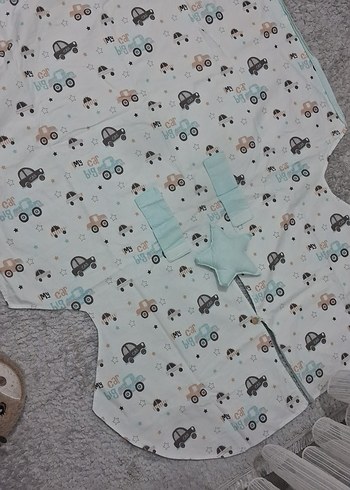 araba desenli puset örtüsü - Görsel 5