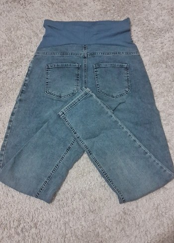 Gri Belli Rahat Kesim Hamile Kot Pantolon - Görsel 3