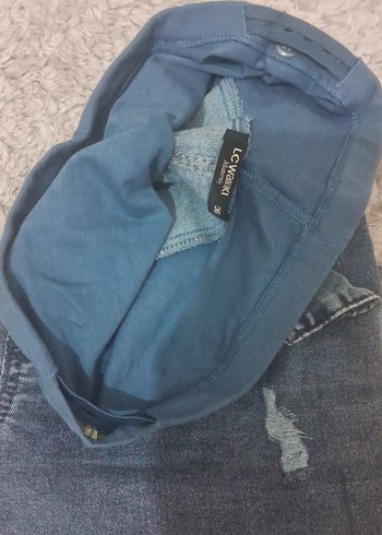 Gri Belli Rahat Kesim Hamile Kot Pantolon - Görsel 2