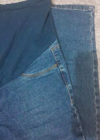 Gri Hamile Kot Pantolon - Görsel 3