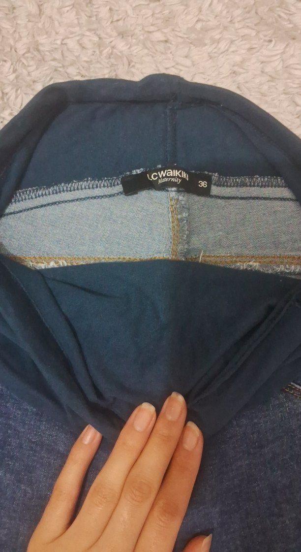 Gri Hamile Kot Pantolon - Görsel 2