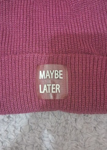 Kadın Gül kurusu renk Triko Bere - Görsel 2