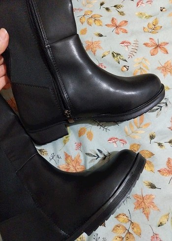 Deri Kadın Çizme Siyah - Görsel 3