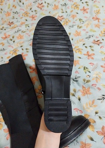 Deri Kadın Çizme Siyah - Görsel 4