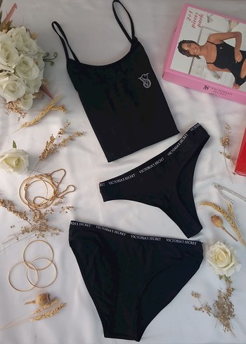 Victoria's Secret Siyah Atlet ve Külot Seti 2+1