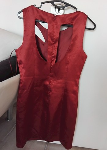 koton party wear 38 beden bordo Kadın Elbise - Görsel 7