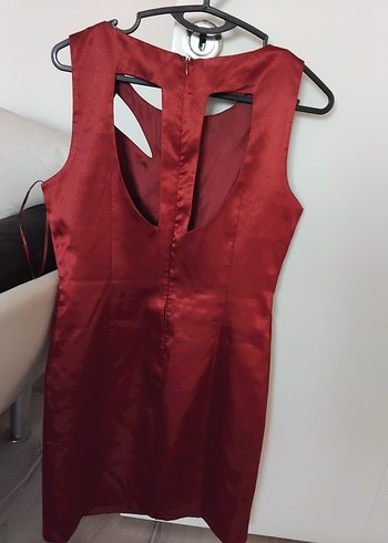 koton party wear 38 beden bordo Kadın Elbise - Görsel 6