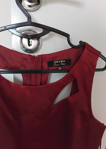 koton party wear 38 beden bordo Kadın Elbise - Görsel 4