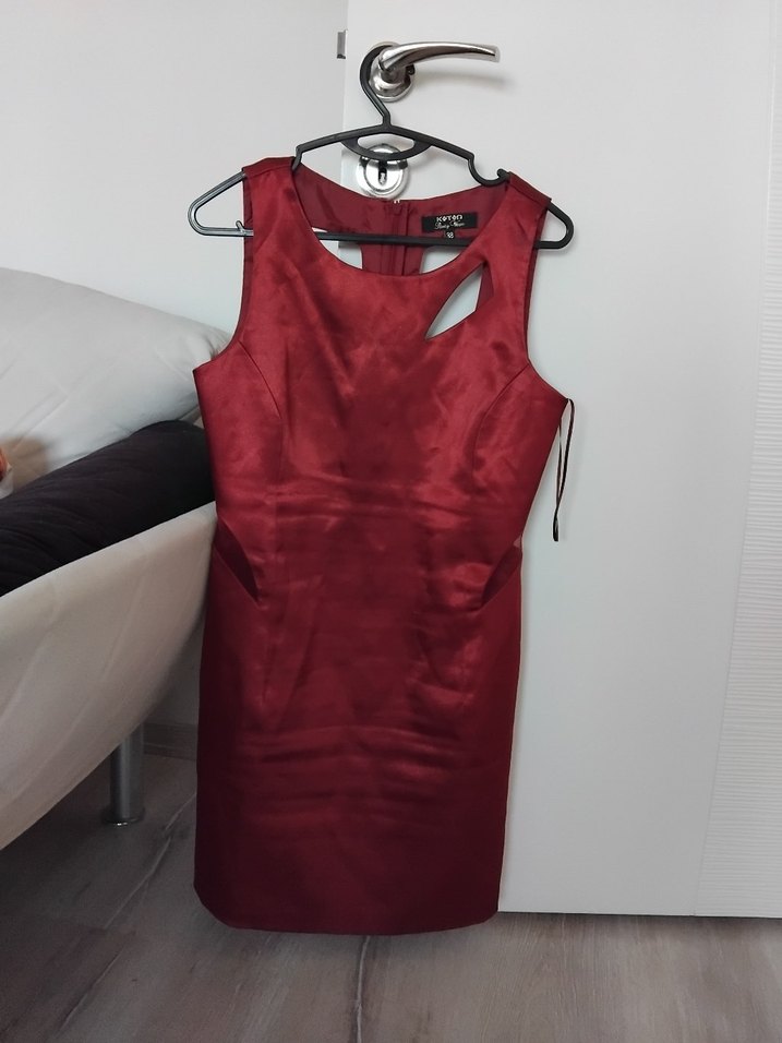koton party wear 38 beden bordo Kadın Elbise - Görsel 3
