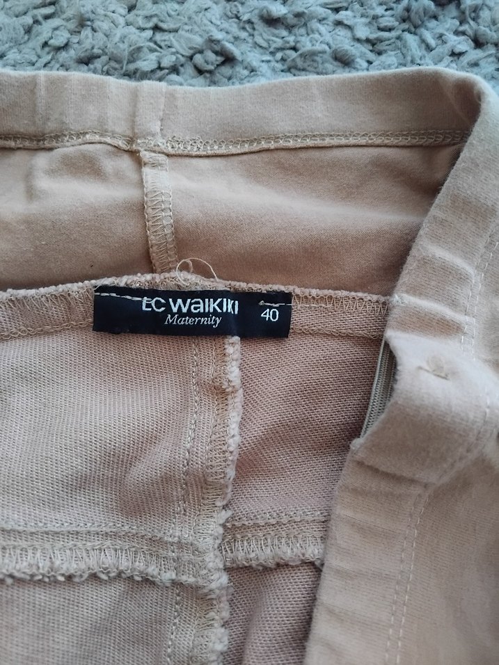 Bej kot Hamile Pantolonu 40 bden - Görsel 2