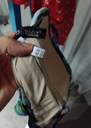 Kadın Çok Renkli Drapeli Mayo ayyıldız 40 beden - Görsel 4