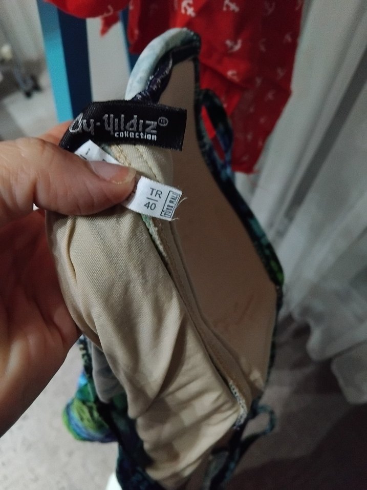 Kadın Çok Renkli Drapeli Mayo ayyıldız 40 beden - Görsel 4