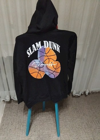 Çocuk Siyah Kapüşonlu Fermuarlı Ceket - Görsel 2