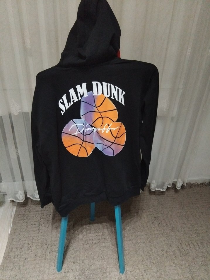 Çocuk Siyah Kapüşonlu Fermuarlı Ceket - Görsel 2