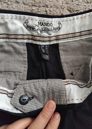 Kadın Siyah Mini Bermuda Şort mng - Görsel 2