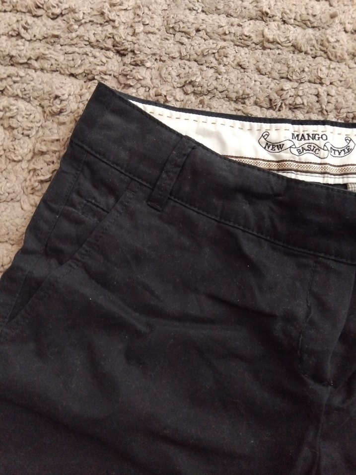 Kadın Siyah Mini Bermuda Şort mng - Görsel 3